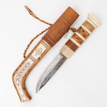Bengt Olaf Unga, half-horn knife, signed.