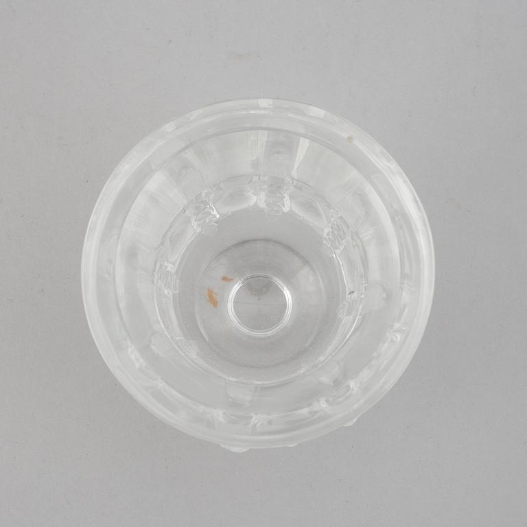 A Lalique glass footed bowl, France.