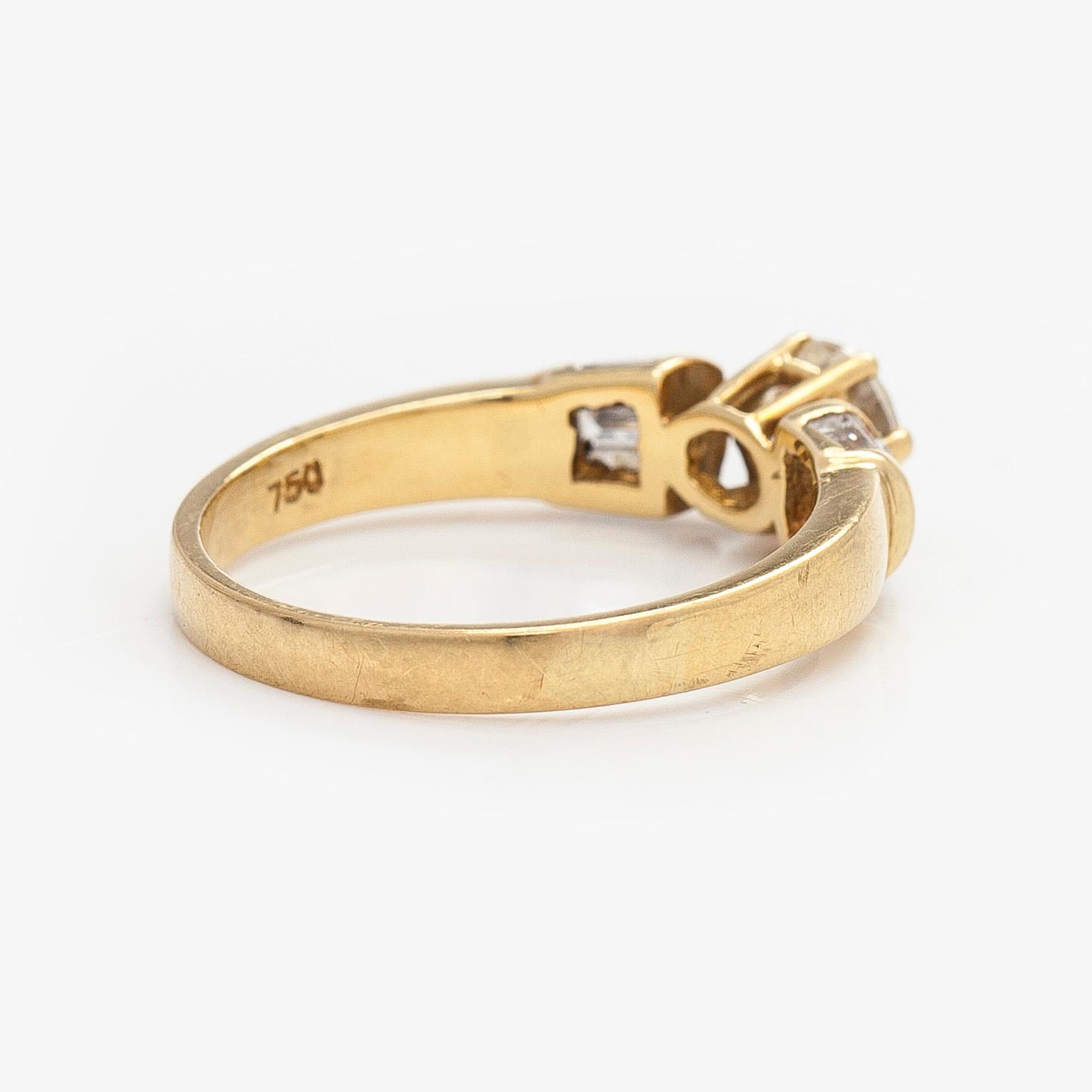 Ring, briljantslipad diamant ca 1,05 ct, 18K guld.