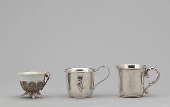 PARTI SILVER, 5 delar, bl.a. Danmark, vikt ca 235g, 1900-tal.