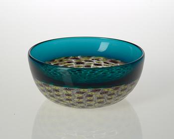 A Riccardo Licata glass bowl, Venini Murano, Italy 1950's.