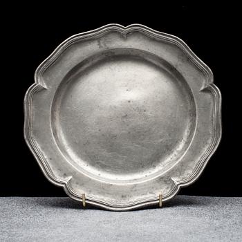 TENNTALLRIKAR, 2 st, tyska stämplar 1777.
