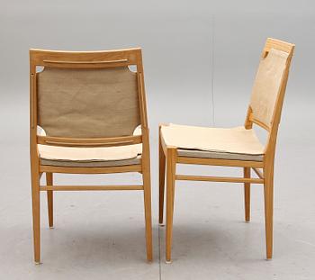 BORD MED STOLAR, 5 delar, design Bruno Mathsson märkt. Stolar Dux. 1970-tal.