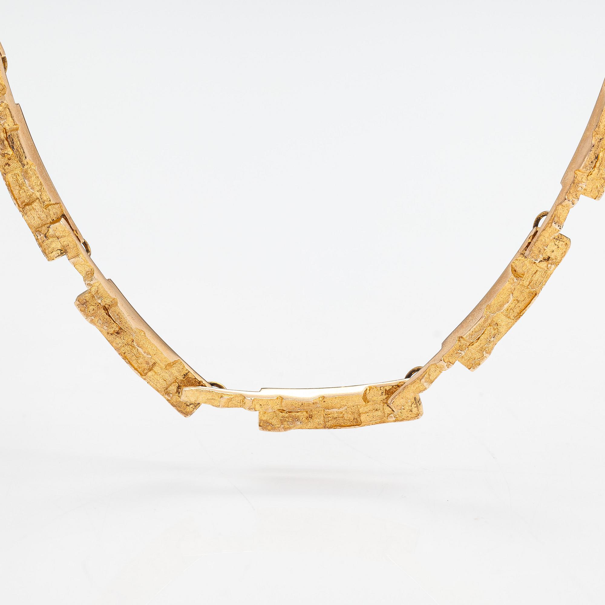 Björn Weckström, collier "Stor tundra", 14K guld. Lapponia 1970.