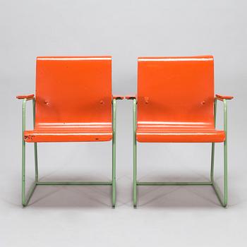 Alvar Aalto, a pair of early 1930's armchairs for Aug. Louhen Rautasänkytehdas ja Valimo Oy, Turku.