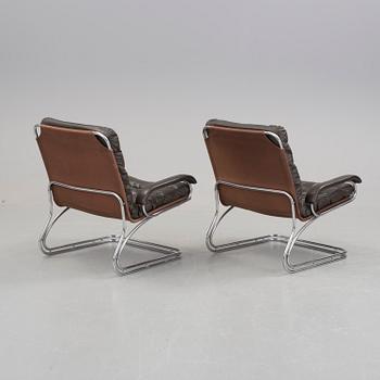 Armchairs, a couple, "Fuga" John Mortensen, Thams Møbler.