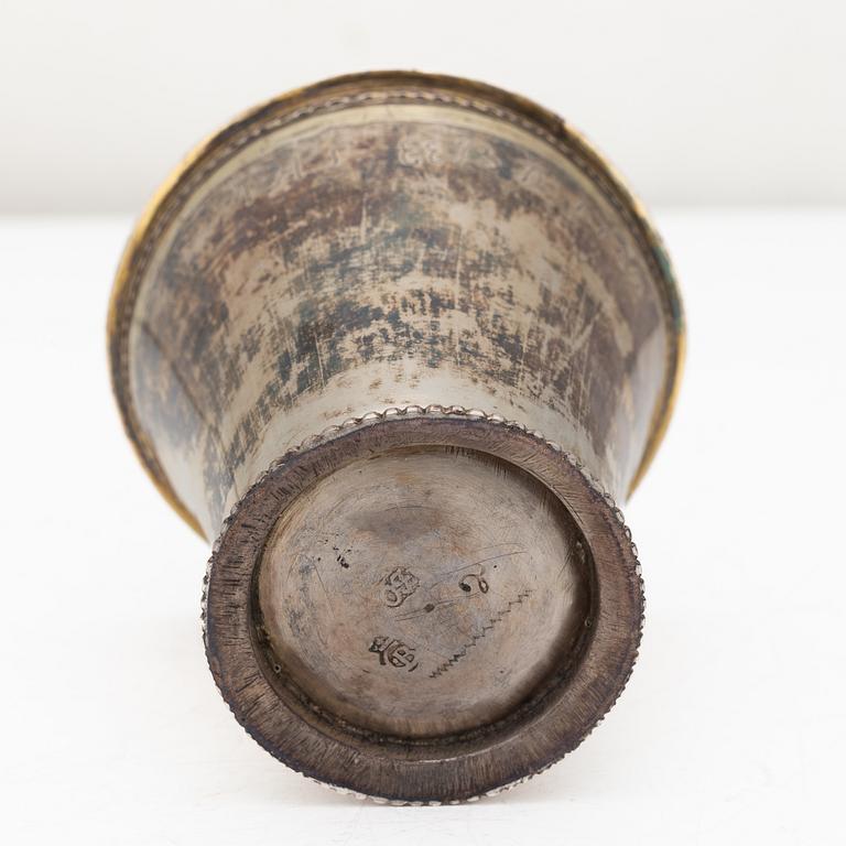 A Swedish silver beaker, mark of Olof Fernlöf, Gothenburg (1720–66).