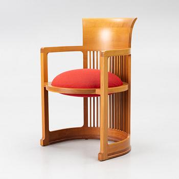 Frank Lloyd Wright, karmstol, modellnummer 606, "Barrel", Cassina.