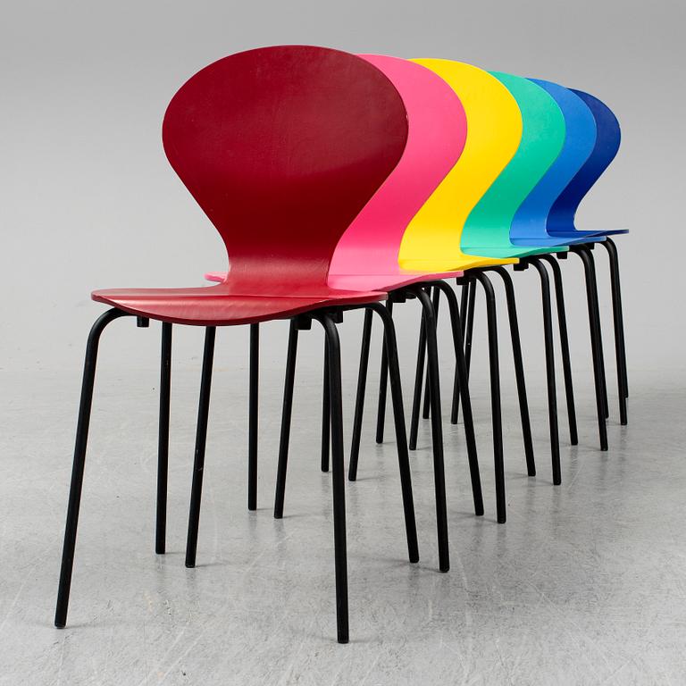Six 'Rondo' chairs by Erik Ole Jorgensen.