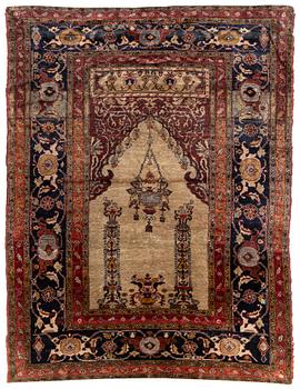 284. Matta, antik, Sivas silke, Turkiet, ca 172 x 133 cm.