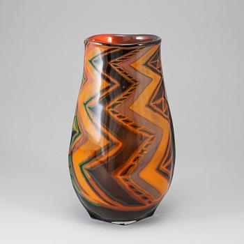 EVA ENGLUND, a glass vase, Orrefors, Sweden 1989.