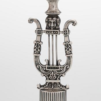 A pair of Empire silver candlesticks, maker's mark of Jacob Herman Lundström, Kuopio 1830.