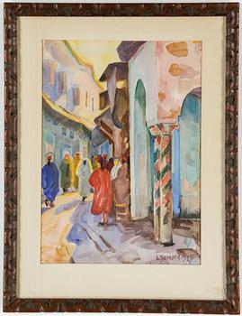 Gunnar Theander · GUNNAR THEANDER,, akvarell, signerad och daterad 1925.