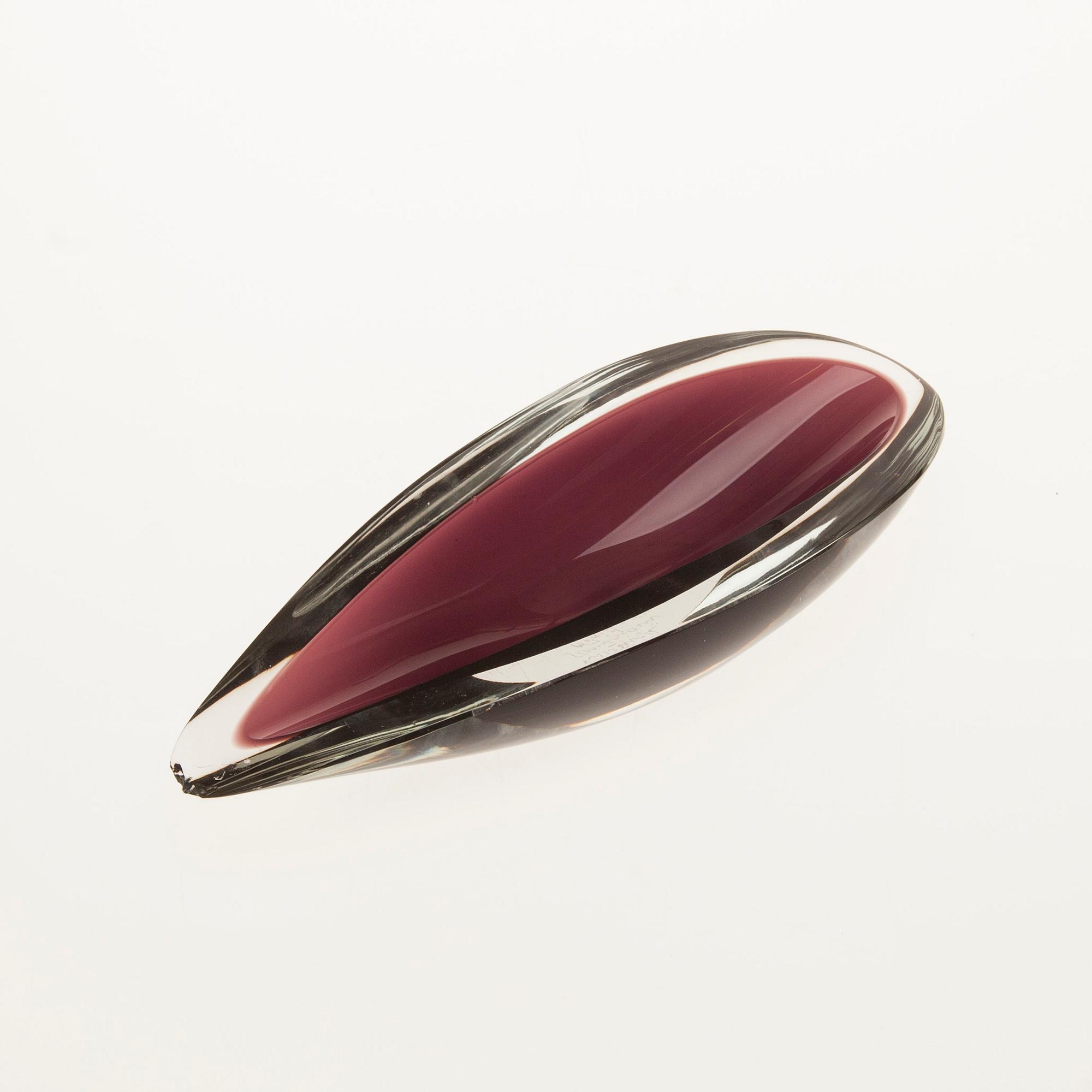 SKÅL, glas, "Videblad" signerad Kaj Franck Nuutajärvi Notsjö -57.