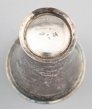 BÄGARE, silver, Henrik Nourin, Norrköping 1769. Vikt ca 147 g.