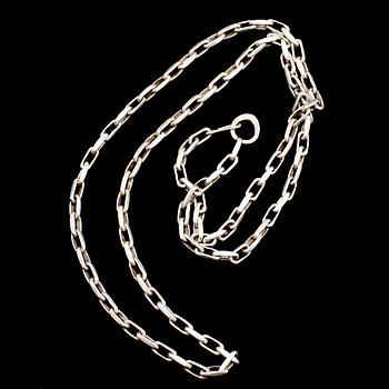 HALSKEDJA, silver, ateljéarbete. Vikt ca 126 g.