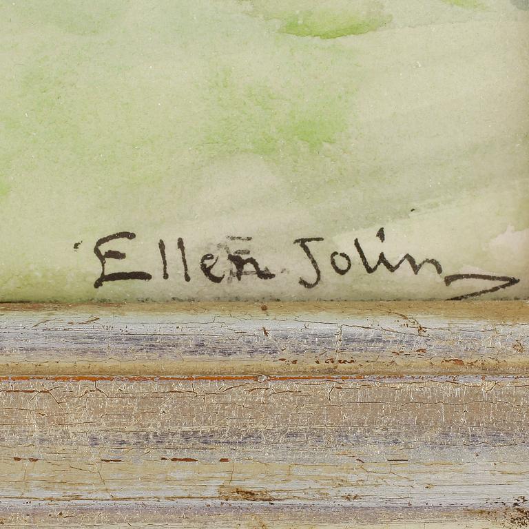 ELLEN JOLIN, akvarell, signerad och daterad.