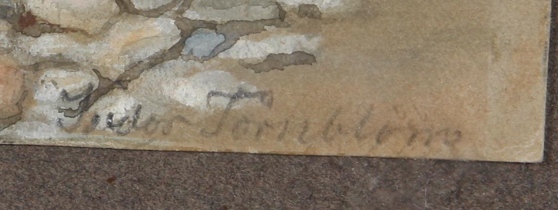 ISIDOR TÖRNBLOM, gouache, sign o dat Wisby -75.
