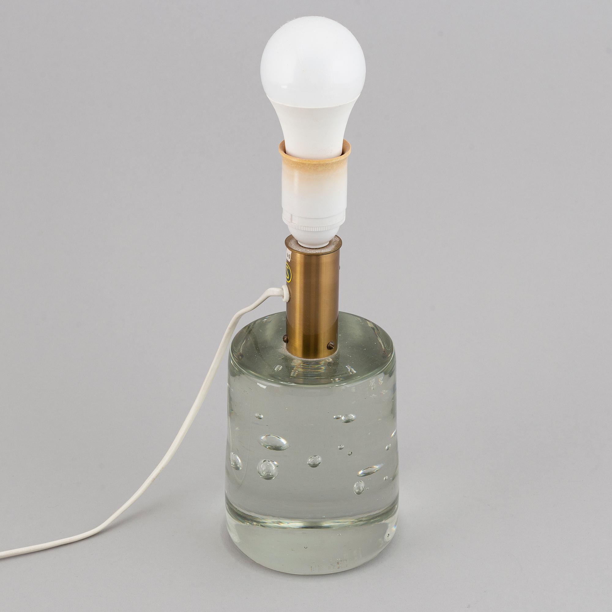 JOSEF FRANK, a model G 1819 glass and brass table lamp, Sweden, produced at Reijmyre for Firma Svenskt Tenn, designed 19.