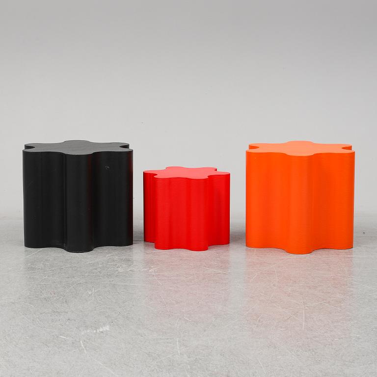 CLAESSON KOIVISTO RUNE, three 'Flower' stools, Offecct.