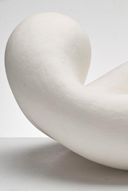 Eva Hild, a white stoneware sculpture, "Bumling" series, Sweden 1999.