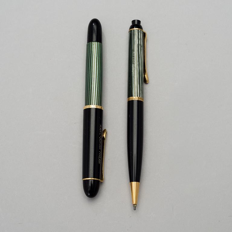 PENNOR 2 ST, Pelikan, blyerts- och bläckpenna, 1950-tal.