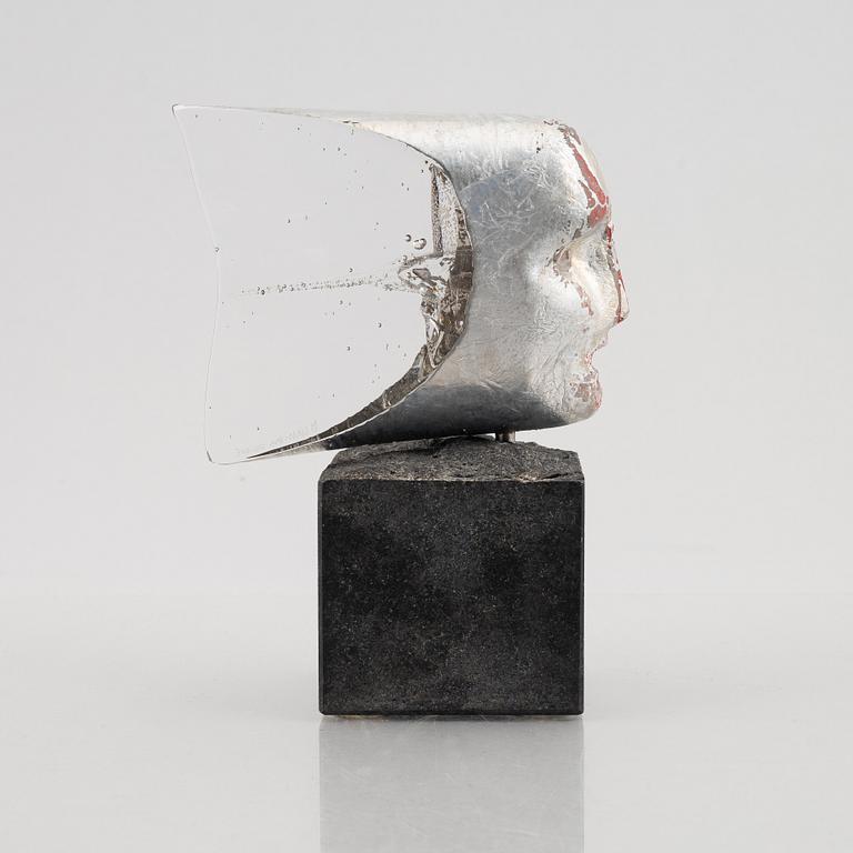 Bertil Vallien, a unique cast glass sculpture, 'Janus', Kosta Boda.
