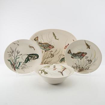 Service 18 pcs "Fish" Johnson Bros England, ironstone, first half/mid 20th century.