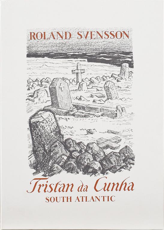 ROLAND SVENSSON, mapp med 7 litografier, "Tristan da Cunha", sign o numr CXI/CCC.