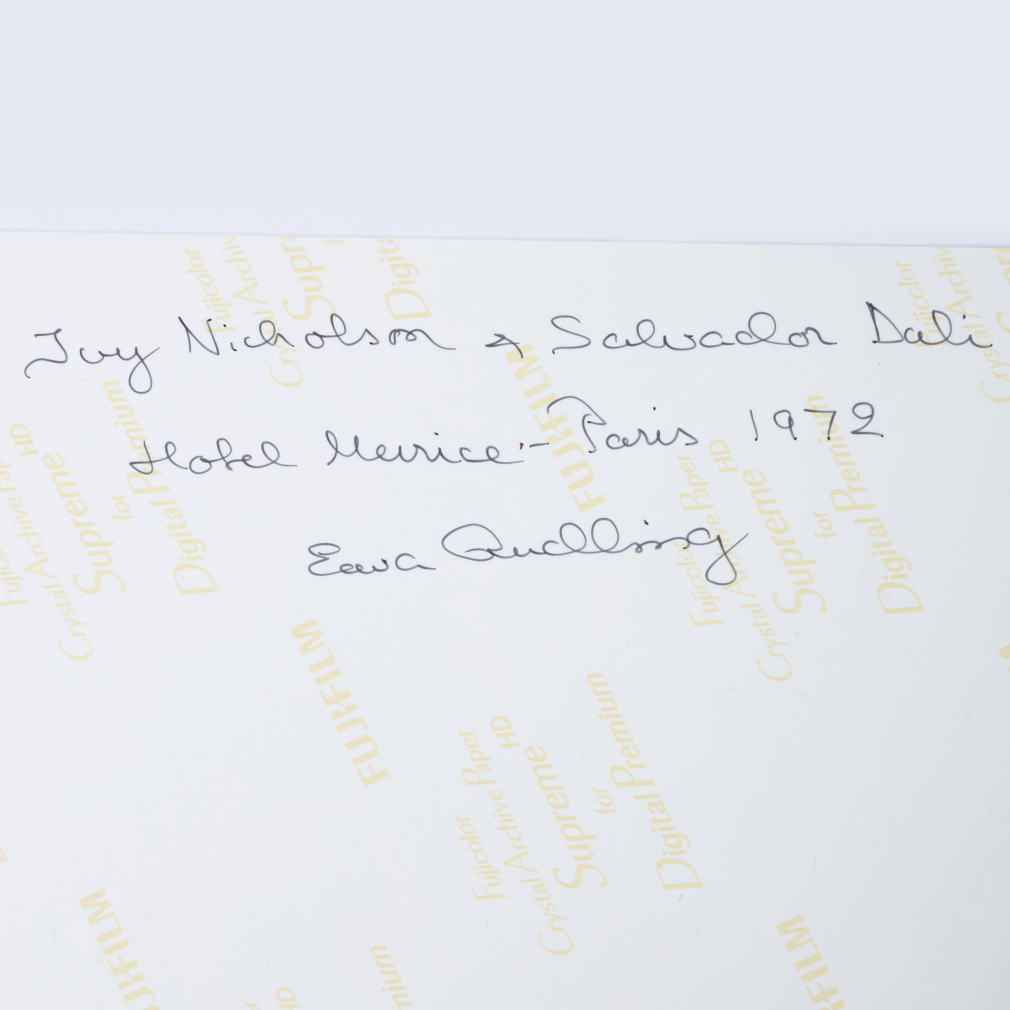 Ewa Rudling, "Ivy Nicholson & Salvador Dalí Hotel Meurice- Paris 1972".