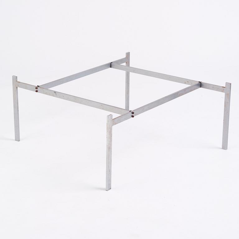 Poul Kjaerholm, a 'PK61' labradorite/larvikit stone top sofa table, edition E Kold Christensen, Denmark, early 1960s.