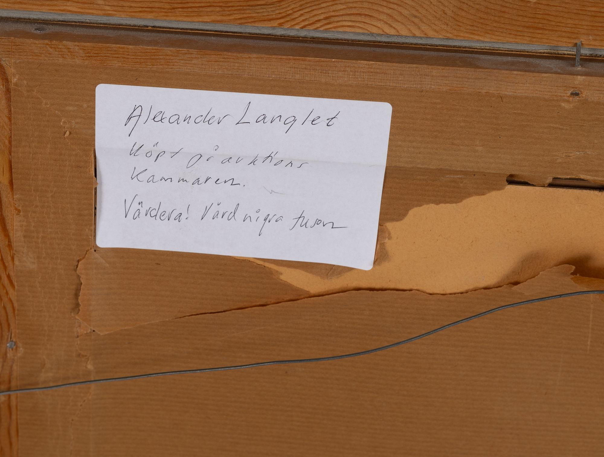 Alexander Langlet, Karoliner i snö,.