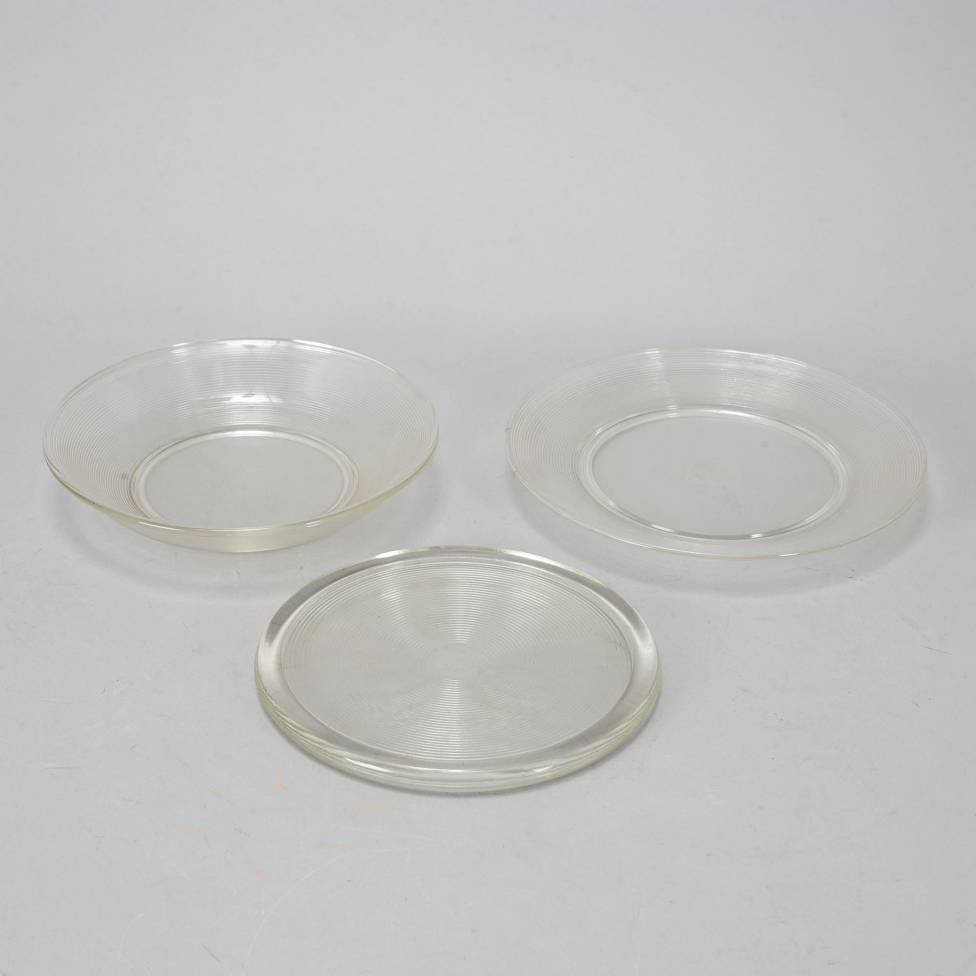 WILHELM WAGENFELD, glas 6 delar, ”HEILBRONN”, Vereinigte Lausitzer Glaswerke, samt Jenaer Glaswerk, Schott & Gen.