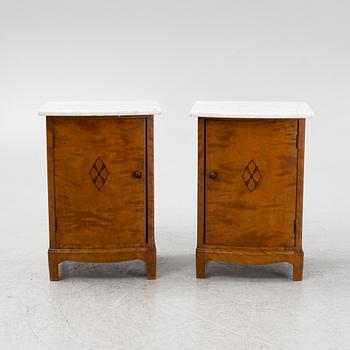 A pair of bedside tables, first half of the 20th century.