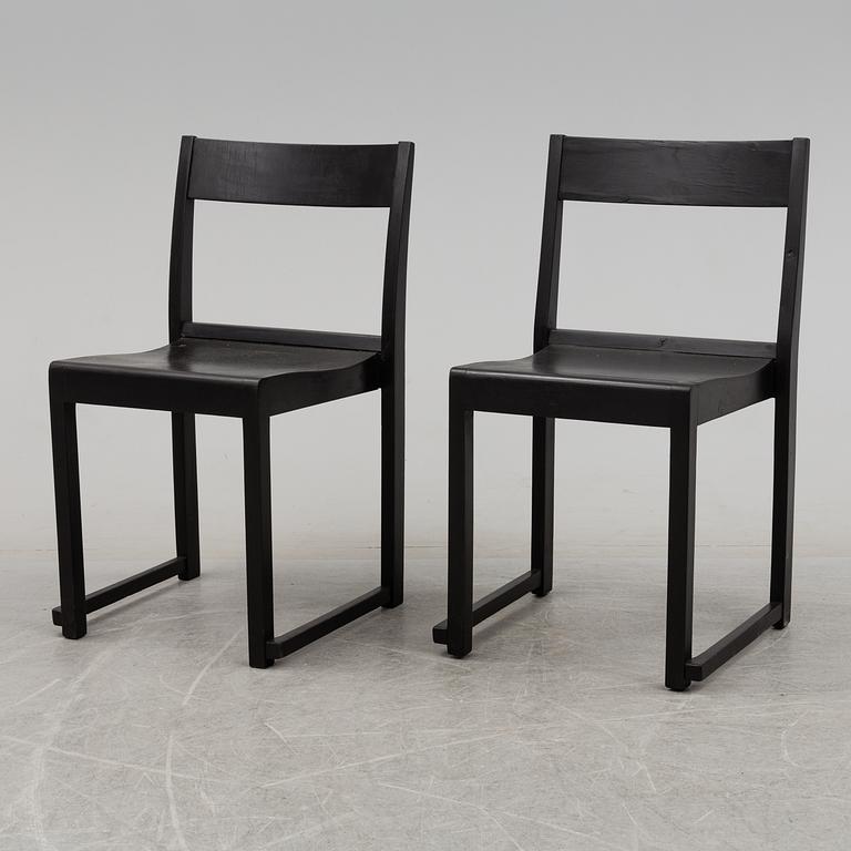 A set of six 'Orkesterstolen' chairs by Sven Markelius.