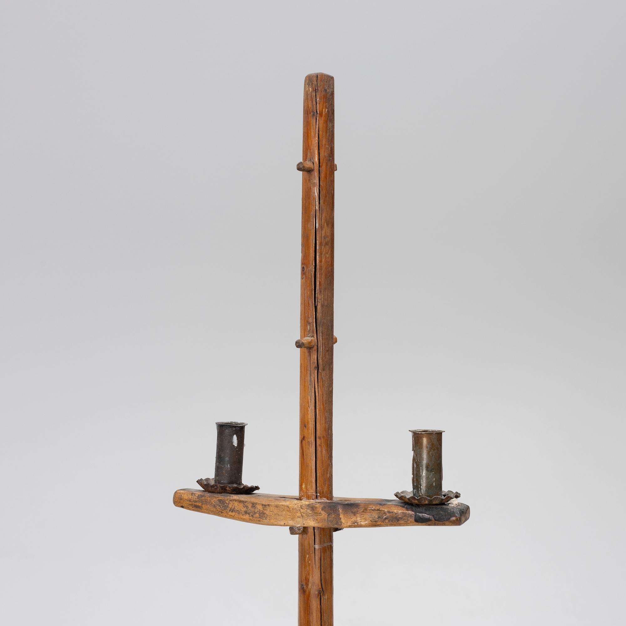 A floor candlestick, 19th Century.