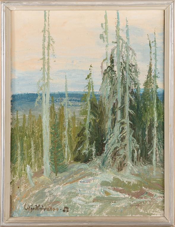 Lahja Koivunen, öljy kankaalle, signeerattu ja päivätty-52.