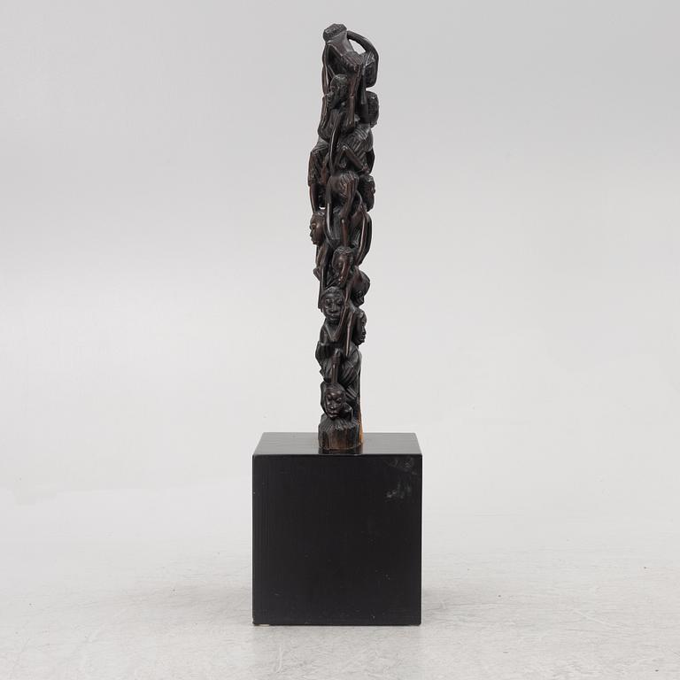 An 'Ujamaa' sculpture, Makonde family tree, mid-20th century.