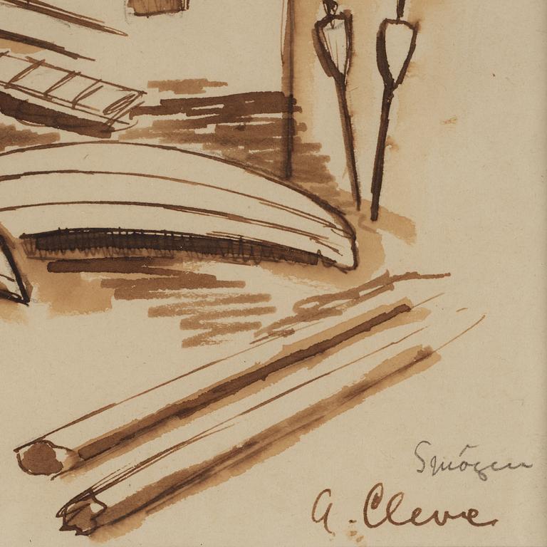 AGNES CLEVE, ink. Signed.