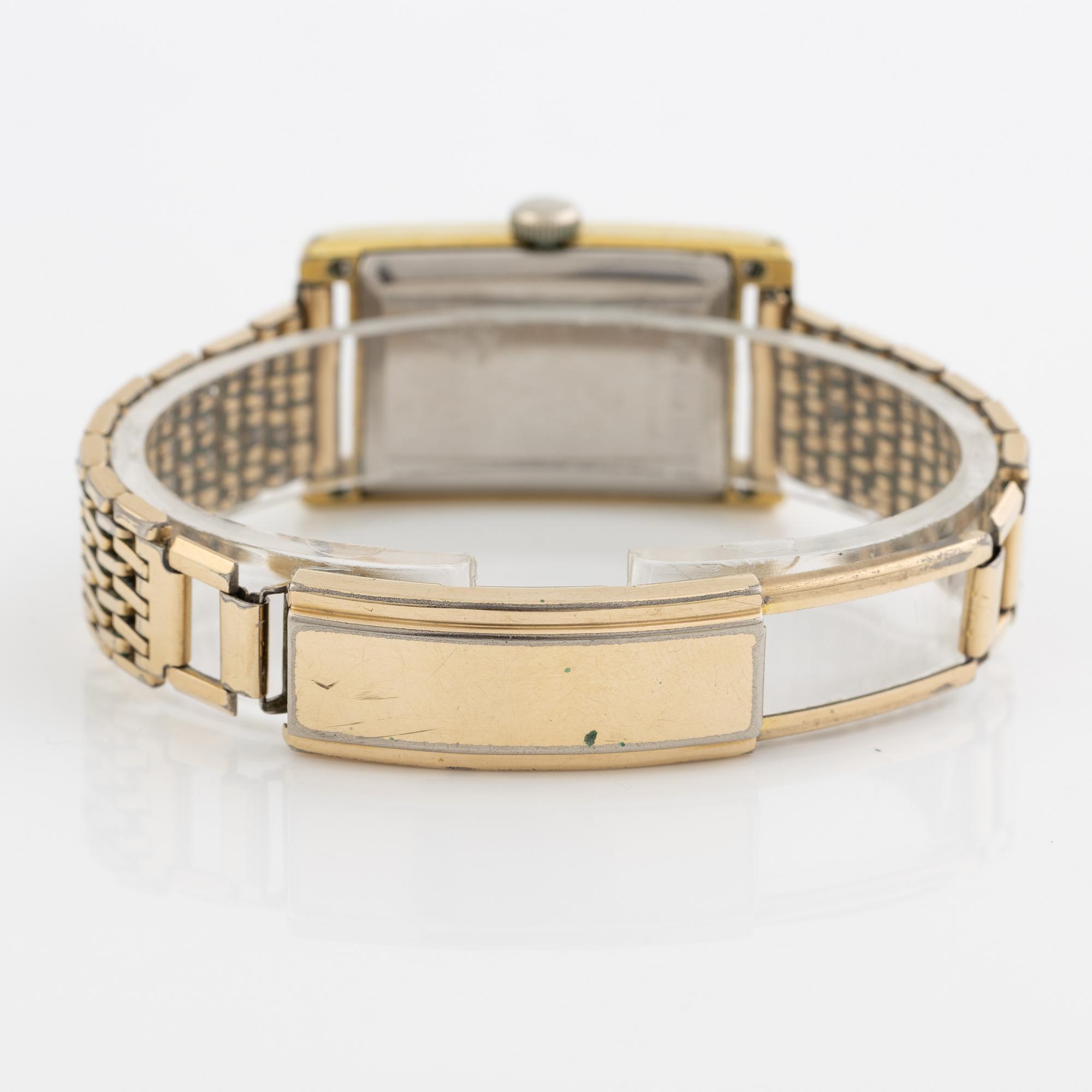 Eterna, "Tank", wristwatch, 22 x 38 mm.