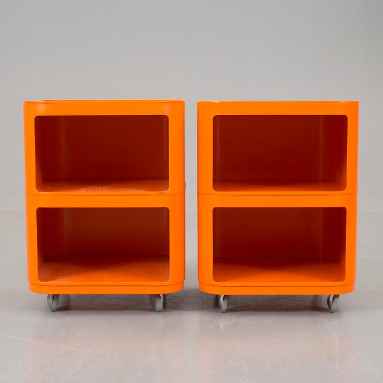 SÄNGBORD, ett par, plast, "Componibili", Anna Castelli-Ferrieri, Kartell, Husqvarna.