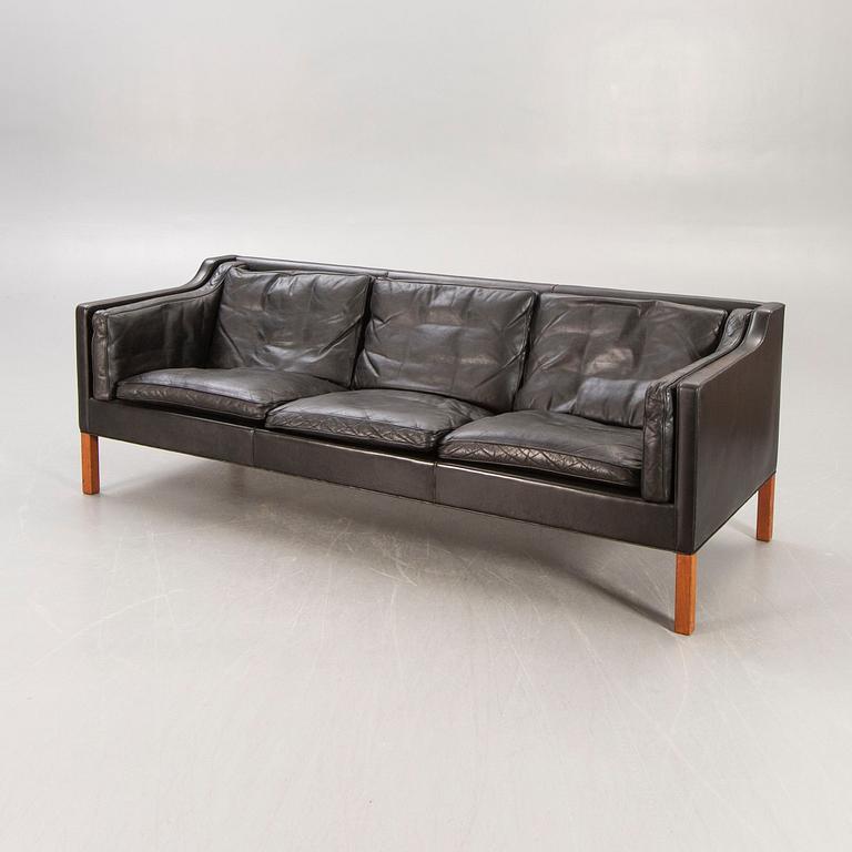 A Børge Mogensen leather sofa model 2213 Denmark later part of the 20th century.