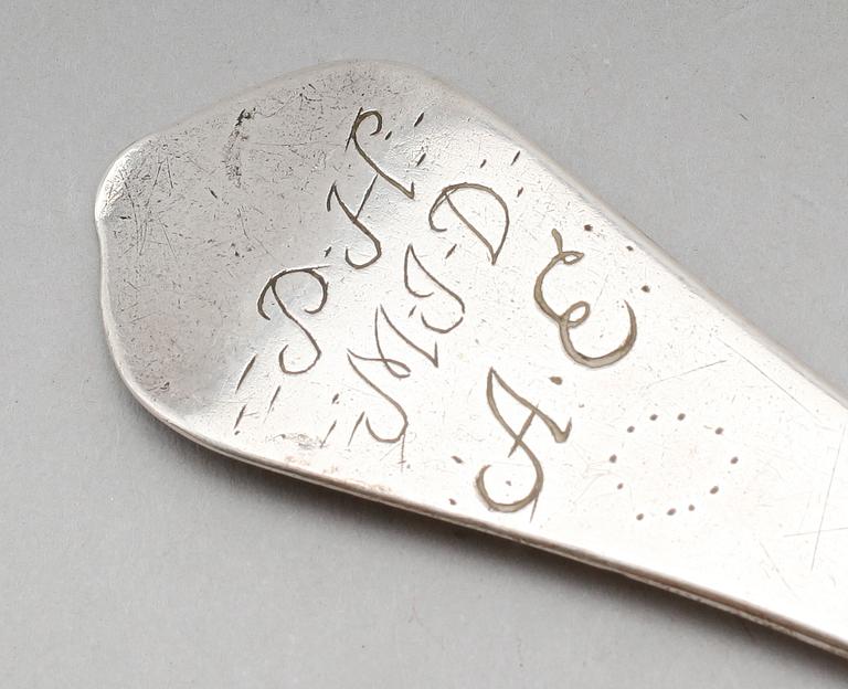 RÅTTSVANSSKED, silver, möjligen Joducus Henricus Mundt, 1645-1702, Köpenhamn. Guardein Conrad Ludolf.  Vikt ca 54 gram.