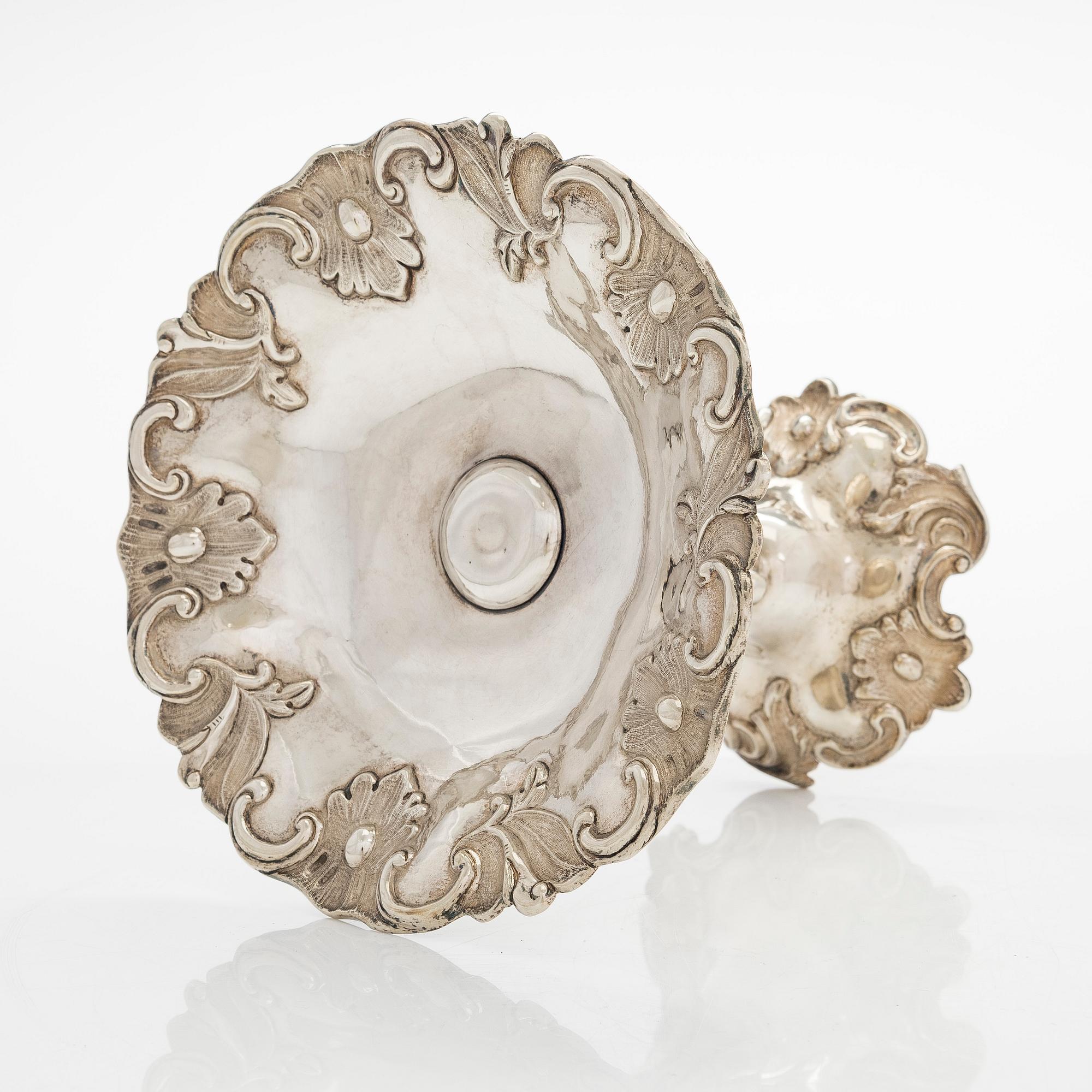 Uppsatsskål, silver, Sverige, 1852.