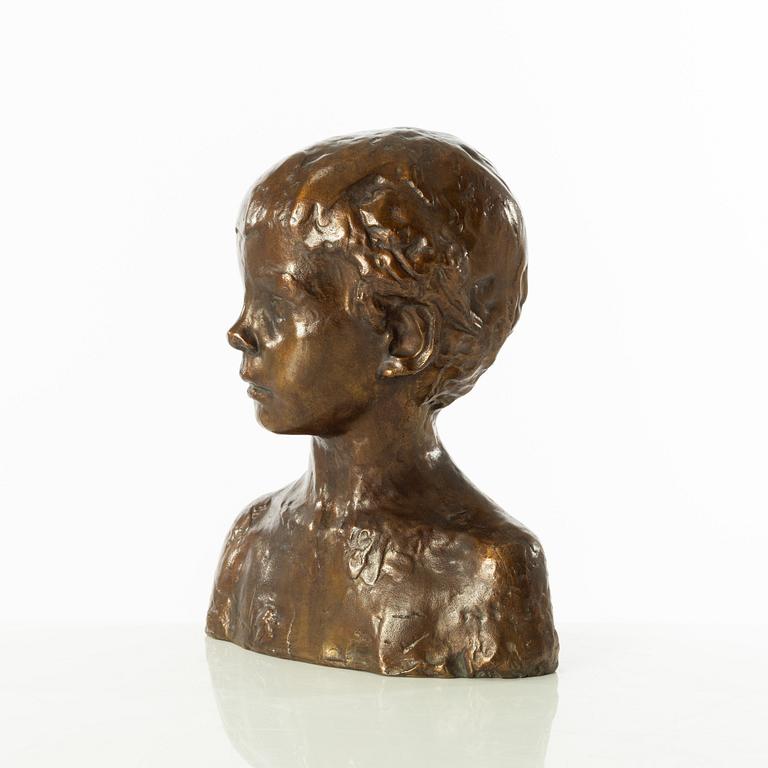 Gudmar Olovson, skulptur. Signerad. Numrerad. Gjutarstämpel. Brons, höjd 23 cm, längd 18 cm.