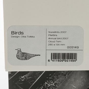 Oiva Toikka, vuosilintu, "Pilvitiira", signeerattu O. Toikka Nuutajärvi 2007.
