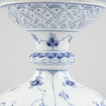 A 'Blue Fluted Full Lace' porcelain centerpiece bowl, Royal Copenhagen, model 1011,.