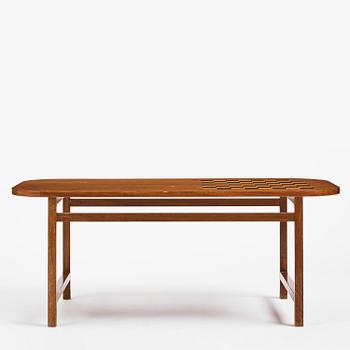Josef Frank, a mahogany table with inlaid chessboard model "B 552", Firma Svenskt Tenn, 1940s-50s.