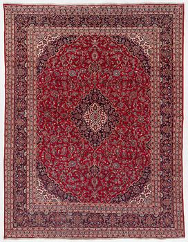 A Meshed carpet, c. 372 x 290 cm.