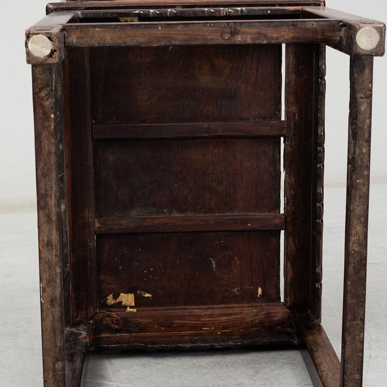 A Chinese hardwood chair, 20th Century.